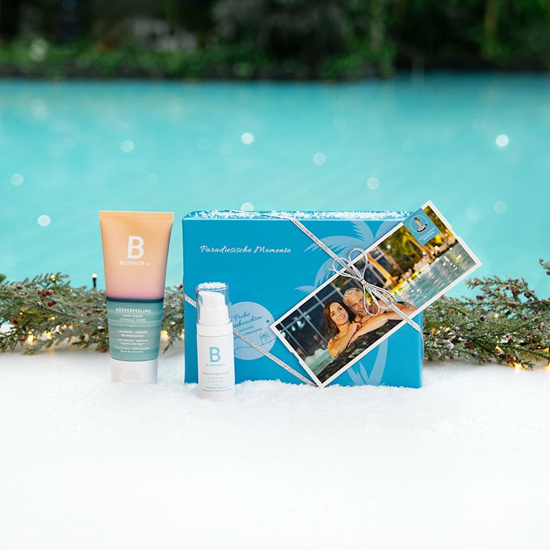 Bluphoria Geschenkbox inklusive Wertgutschein der Thermen & Badewelt Sinsheim